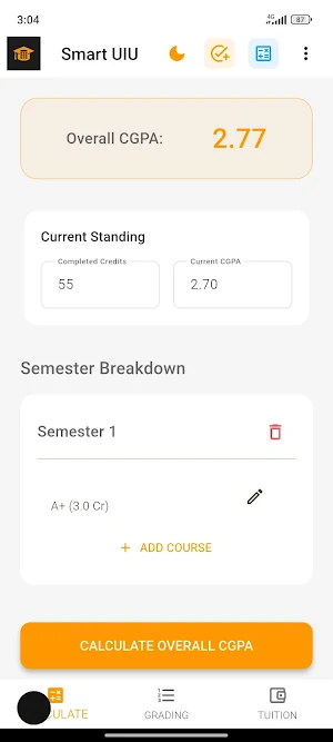 UIU CGPA & Fees Screenshot 0