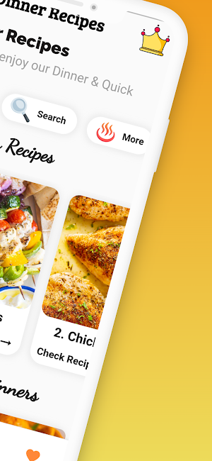 Dinner Recipes Cookbook App Screenshot 1