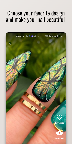 Metallic Mosaic Nail Design Screenshot 1