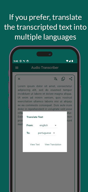 Transcriber: Audio to Text Screenshot 2