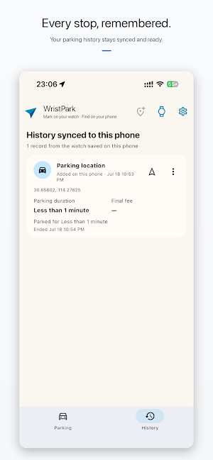 WristPark – Find My Car Screenshot 2