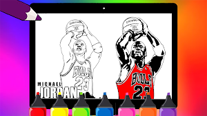 Basketball Stars Coloring Book Screenshot 1
