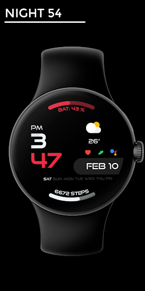 Night 54 - watch face Screenshot 0