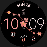 Rose Flower Digital Watch Face