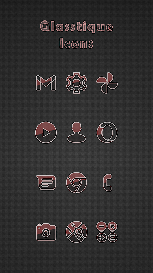 Glasstique Red Icons screenshot 1