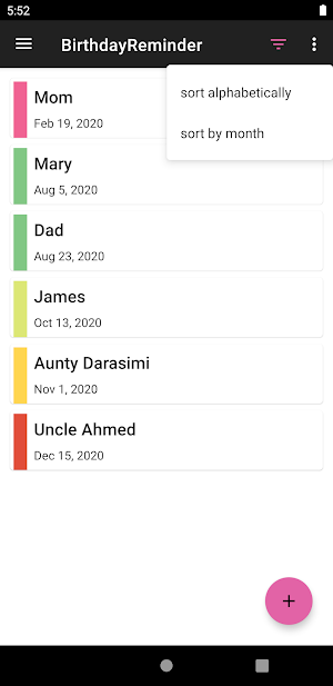 BirthdayReminder(Simple, Strai Screenshot 0