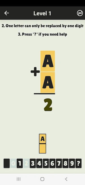 Letters to Numbers: Hard Math Screenshot 2