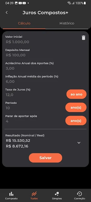 Juros Compostos Screenshot 0
