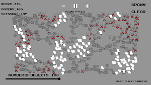 Rock Paper Scissors Simulation Screenshot 1