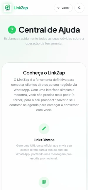 LinkZap - Gerador de Links Screenshot 2