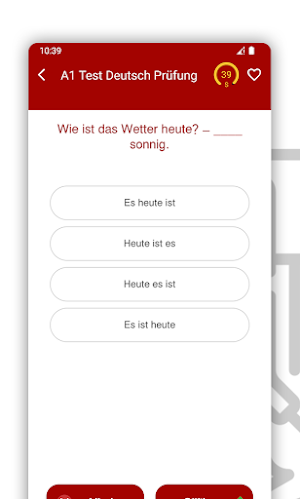 A1 Test Deutsch Prüfung Screenshot 2