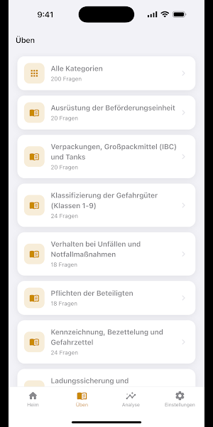 Gefahrgut ADR Basis Prüfung Screenshot 1