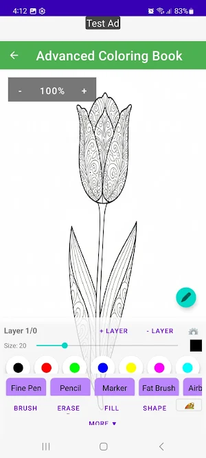 Advanced Coloring Book Screenshot 3