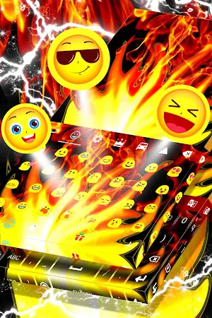 Flames Animated Keyboard Theme screenshot 4