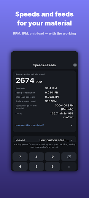 Machinist Calc: CNC Tools Screenshot 1