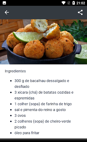 Receitas de salgados Screenshot 2