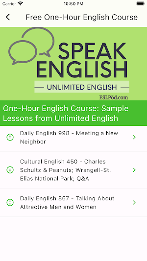 Speak English with ESLPod.com Screenshot 1