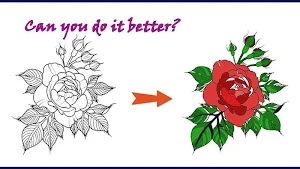 flower drawing and colouring book games Screenshot 0