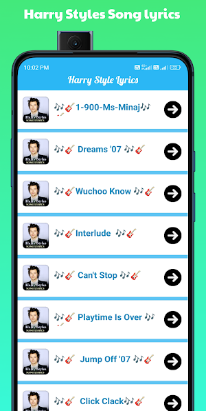 Harry Styles Song Lyrics Screenshot 2