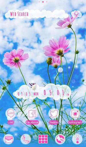 Beautiful Wallpaper Blue Sky Cosmos Theme Screenshot 0