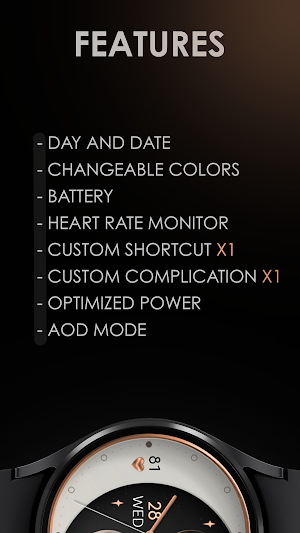 Moon Rose Gold v2 watch face Screenshot 3