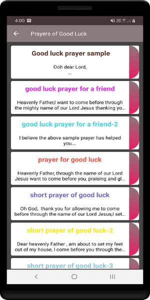 Prayers of good luck Screenshot 0