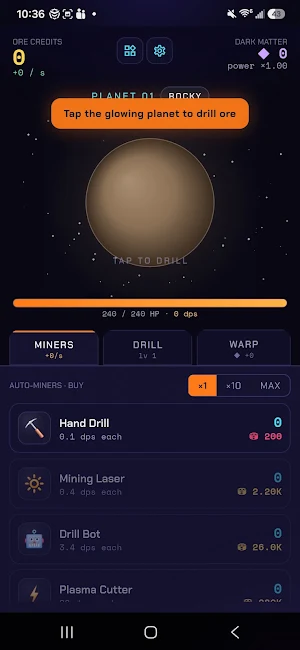 Core Breaker: Idle Space Miner Screenshot 0