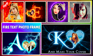 Fire Text Photo Frame - Fire Photo Frames Screenshot 0