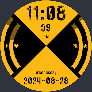 Yellow Warning Watch Face Screenshot 3