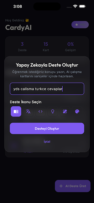 CardyAI: Flashcards Screenshot 2