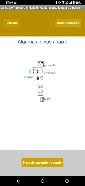 A matemática e a divisão longa Screenshot 1