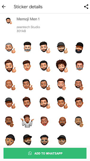 Memoji apple stickers : WAStickerApps for WhatsApp Screenshot 3