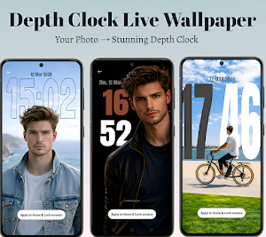 Depth Wallpaper & Clock – Live Screenshot 0