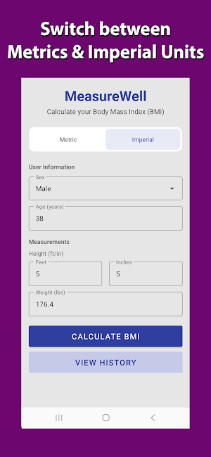 MeasureWell - BMI Calculator Screenshot 3