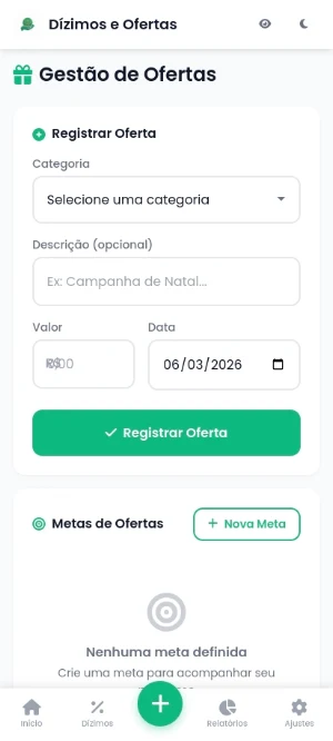 Dízimos e Ofertas Screenshot 2