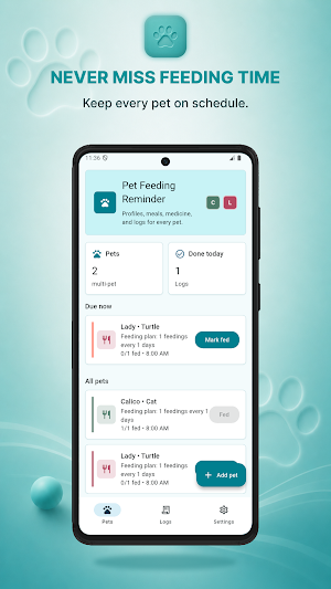Pet Feeding Reminder Screenshot 0