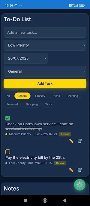 Simple To do list & Notepad Screenshot 3