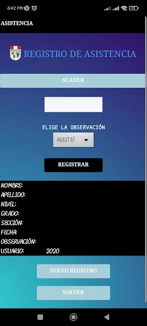 Reg. Asistencia e incidencias Screenshot 1