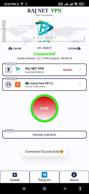 RAJ NET VPN Screenshot 1