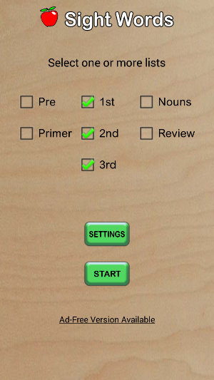 Sight Words (Free) Screenshot 2