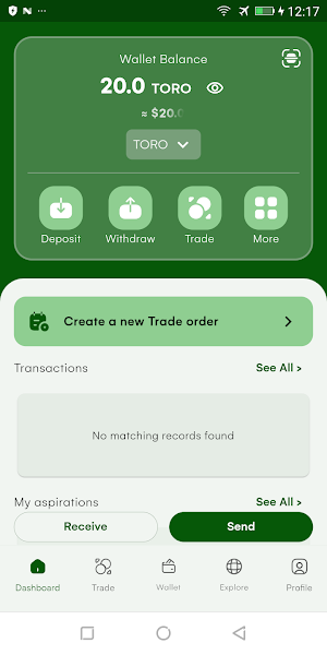 Toronet - Mobile Wallet Screenshot 2