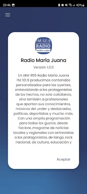 Radio Marí­a Juana 101.9 Screenshot 2