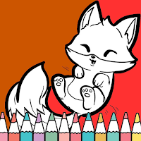 Cute Fox Coloring Book