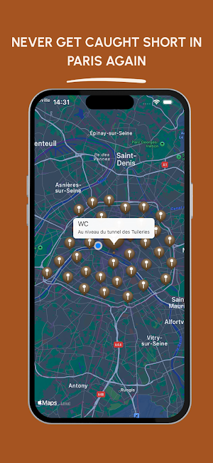 Paris Toilet Finder: WC Screenshot 2
