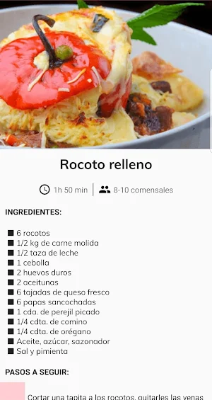 Receta Cocina Peruana Screenshot 2