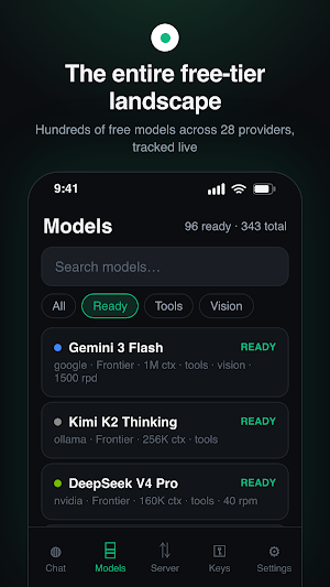 FreeLLMAPI: Every AI Model Screenshot 2