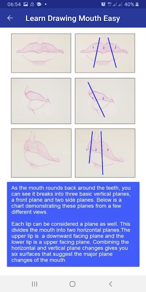 Learn Drawing Mouth Easy Step Screenshot 2