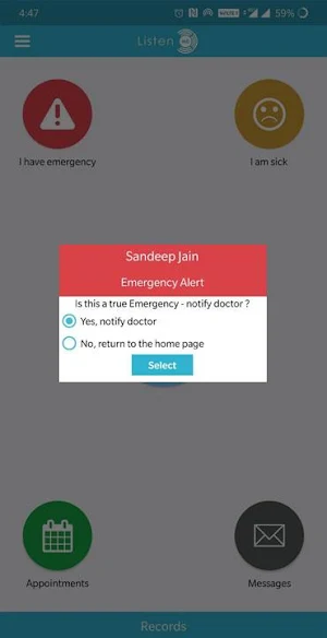ListenMD Patient Screenshot 2