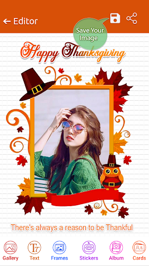 Thanksgiving Card Photo Editor Screenshot 3