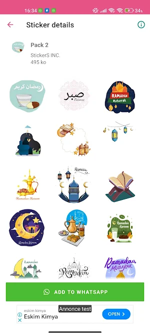 Ramadan Mubarak Stickers Screenshot 0